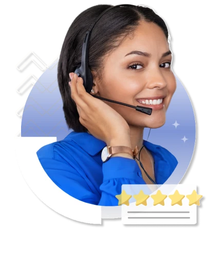 woman with a headset