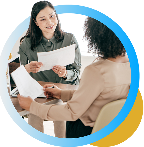 image of women talking